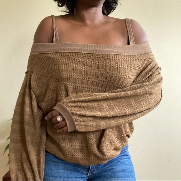 Free People Off The Shoulder Knit Top - Picture 6 of 7